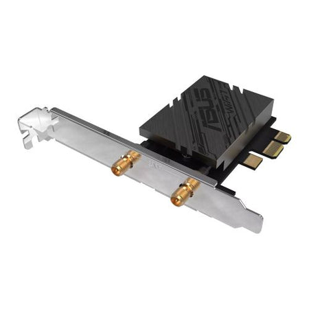 Asus (PCE-BE92BT) BE9400 Wi-Fi 7 Tri-Band PCI Express Adapter, Bluetooth 5.4, WPA3, External Base/Antennas-2