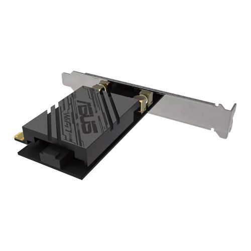 Asus (PCE-BE92BT) BE9400 Wi-Fi 7 Tri-Band PCI Express Adapter, Bluetooth 5.4, WPA3, External Base/Antennas-3