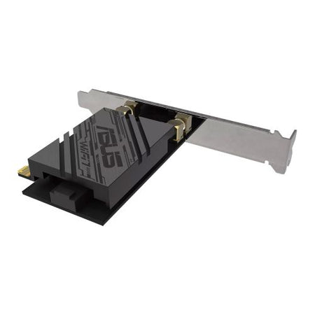 Asus (PCE-BE92BT) BE9400 Wi-Fi 7 Tri-Band PCI Express Adapter, Bluetooth 5.4, WPA3, External Base/Antennas-3